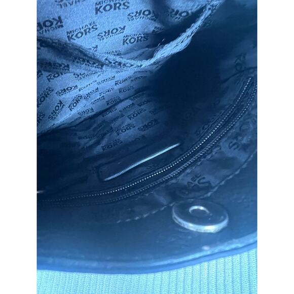 Michael Michael Kors Crossbody Bag Womens Small Black Pebbled Leather Chain - Picture 6 of 16